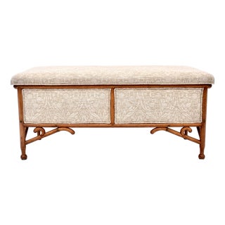 Arts and Crafts Upholstered Bentwood Bench or Trunk For Sale