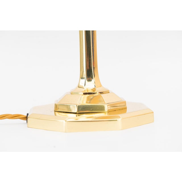 Banker Table Lamp with Glass Shade, Vienna, 1920s For Sale - Image 13 of 18