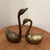 Metal Mid Century Modern Pair of Vintage Solid Brass Swan Figurines For Sale - Image 7 of 12