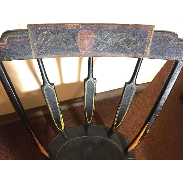 Hitchcock New England Spindle Back Painted Chairs Set of Four For Sale - Image 12 of 16