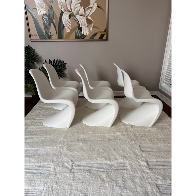 Plastic 1990s Verner Panton for Vitra Sculptural Molded Fiberglass Dining Chairs For Sale - Image 7 of 12