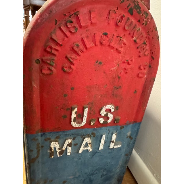Antique u.s. Mail Cast Iron Street Collection Box — Carlisle Foundry Co., Carlisle Pa, C. Late 19th Century For Sale - Image 11 of 12