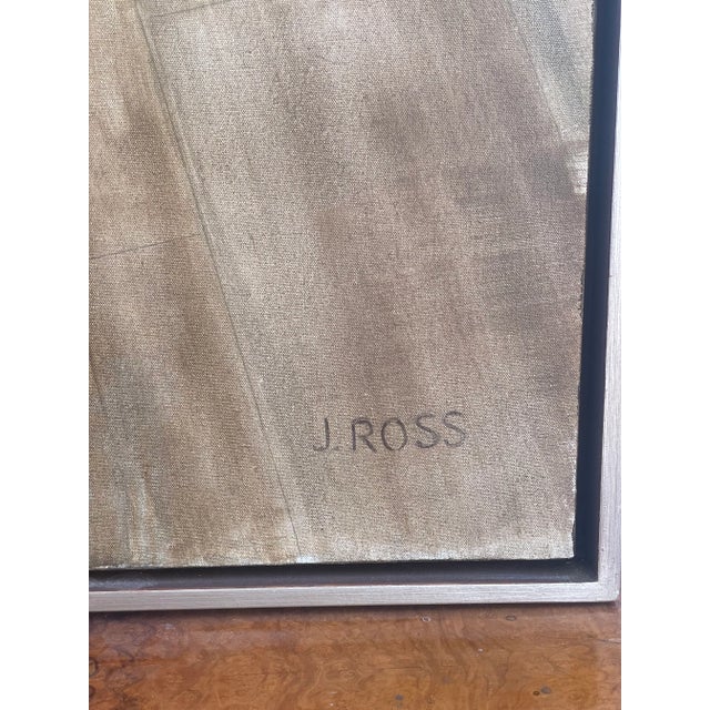 Wood Mid 20th Century Large Still Life Painting by J. Ross, Framed For Sale - Image 7 of 7