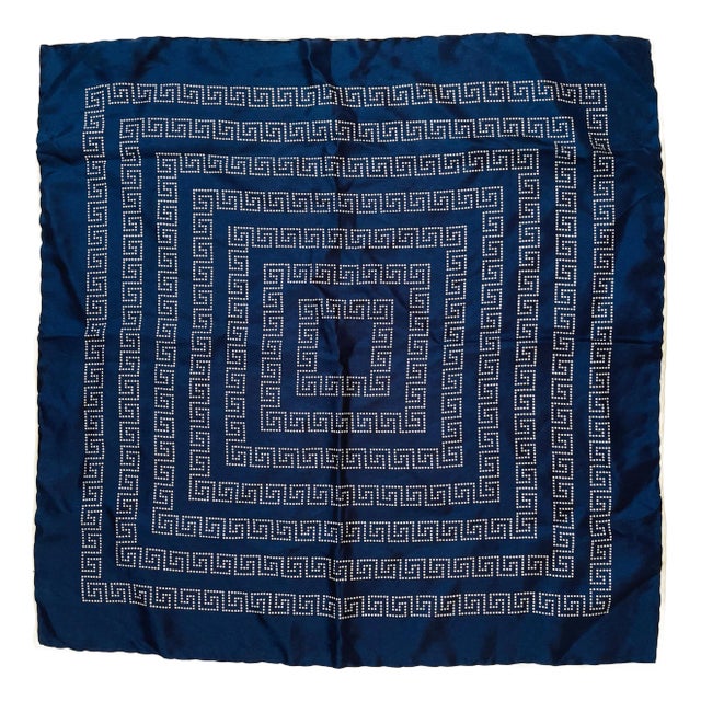 Silk Geometric Square Scarf Gentlemen Neckerchief Handkerchief For Sale
