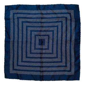 Silk Geometric Square Scarf Gentlemen Neckerchief Handkerchief
