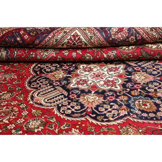 Middle Eastern Hand-Knotted Tabriz Rug For Sale - Image 10 of 11