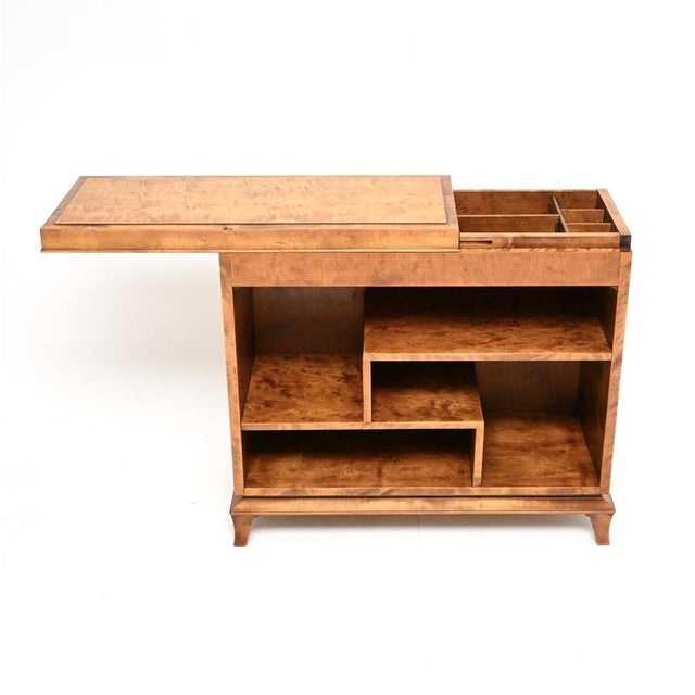 Swedish Biedermeier Satin Birch Open Bookcase, 1890 For Sale - Image 3 of 12