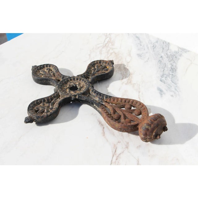 Large 18th Century Cast Iron Cross, Amazing Details, Portuguese Chairish