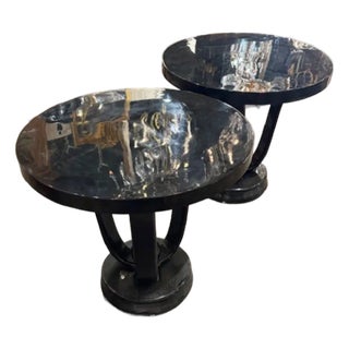Pair of Italian Art Deco Side Tables For Sale