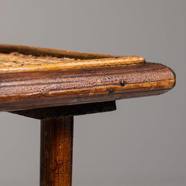 1900-1909 France Warm Honey Bamboo Faux-Bamboo Side Table For Sale - Image 9 of 11
