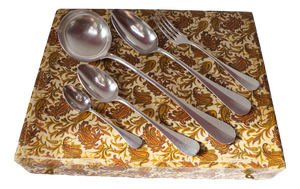 Vintage French Flatware Set for Twelve People by Ravinet Denfert, 1930s, Set of 38