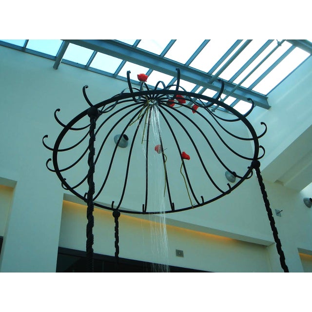 1990s Sculptural Hand-Forged Wrought Iron Gazebo Pavilion, 1990s For Sale - Image 5 of 10