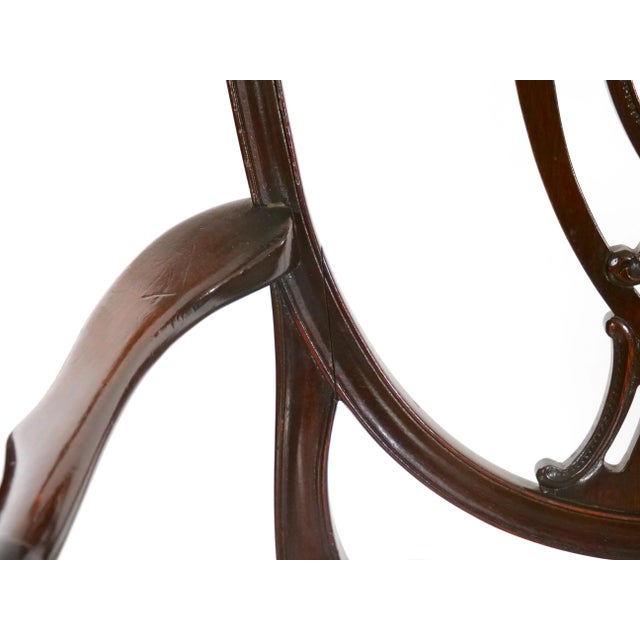 Antique Hepplewhite Carved Mahogany Prince of Wales Dining Side Chairs- Set of 8 For Sale - Image 12 of 12