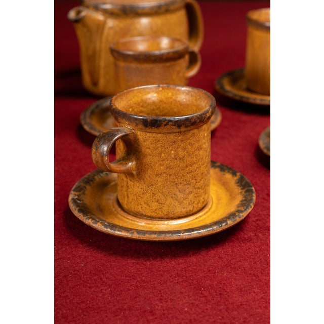 Brown Vintage 20-Piece McCoy Pottery "Canyon Mesa" Dinner & Tea Set For Sale - Image 8 of 13