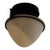 1990s Hubbardton Forge Moonband Semi-Flush Mount Ceiling Light – Wrought Iron & Opal Glass For Sale
