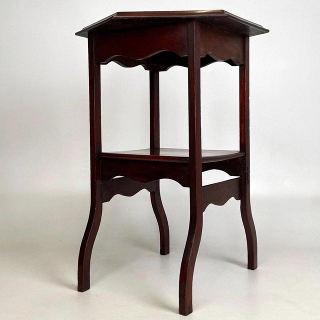 Antique English Edwardian Mahogany Side Table, 1890s For Sale - Image 3 of 12