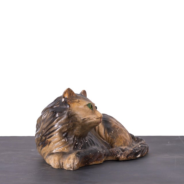 Pennsylvania Painted Chalkware Cat, C. 1875 For Sale - Image 4 of 7