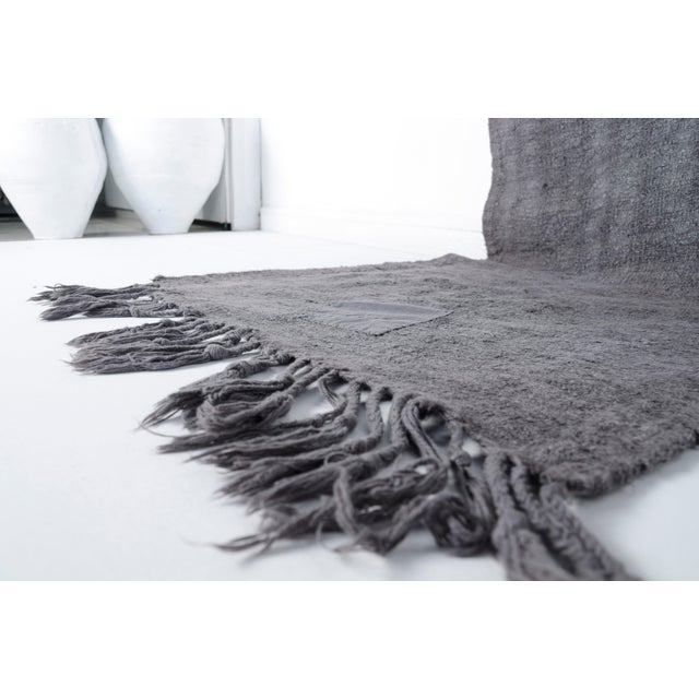 Vintage Grey Hemp Runner Rug For Sale - Image 15 of 17