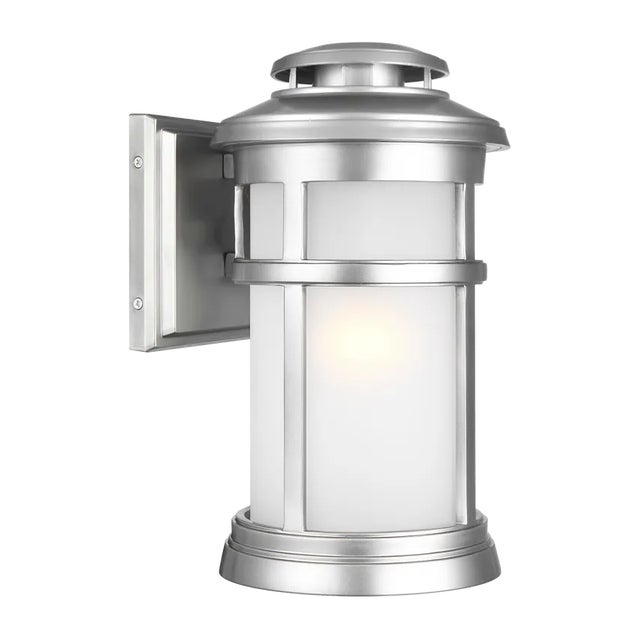 Transitional Sean Lavin By Visual Comfort Studio Newport Small Lantern in Painted Brushed Steel For Sale - Image 3 of 3