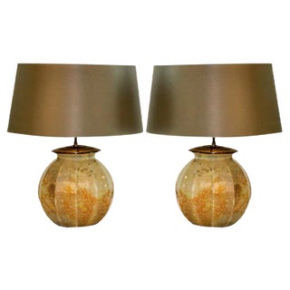 Hand-Crafted Table Lamps from Laque Line, 1970s, Set of 2 For Sale