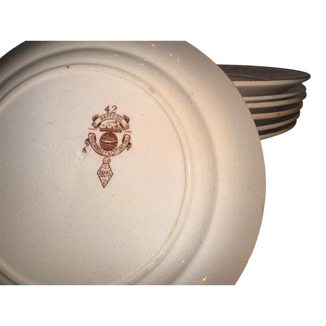 Grindley 1882 w.h. Grindley ‘Daffodil’ Ironstone 7.5” Salad Plate For Sale - Image 4 of 6