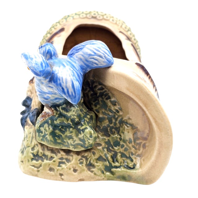 Brown Vintage Mid-Century Japanese Pelican Log Planter For Sale - Image 8 of 10