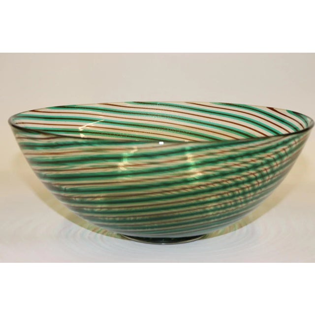 Itre Mid-Century Modern Murano Large Glass Bowl For Sale - Image 4 of 6