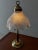 Vintage Brass Table Lamp with Glass Shade, 1960s For Sale - Image 3 of 9