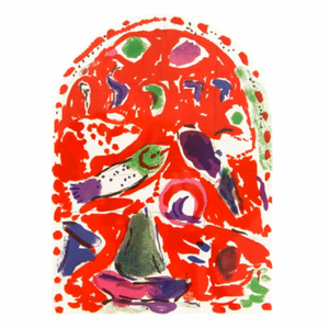 1960s Chagall Sketch Zebulun Lithograph Jerusalem Windows