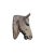 Gorgeous life-size old horse head, made of heavy resin 11.5 kg. with beautiful old and partially worn layers of paint in...