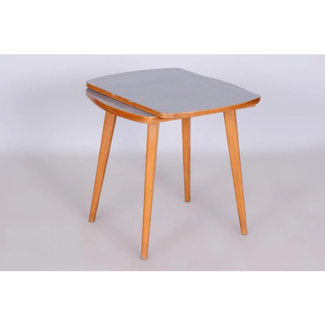 Mid-Century Coffee Table in Beech, Czechia, 1950s For Sale - Image 6 of 9