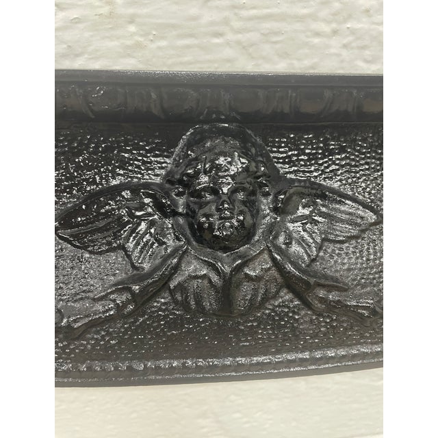Late 19th Century 25.5" W X 30.5"h Cherub Decorative Fireplace Surround For Sale - Image 4 of 6