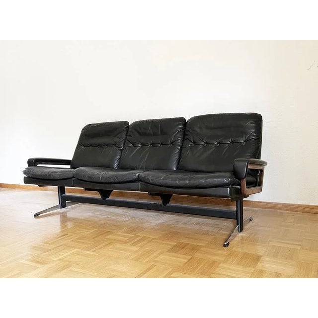 1970s Mid-Century King Sofa in Teak and Metal by André Vandenbeuck, 1970s For Sale - Image 5 of 11