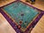 1900 - 1909 Vintage Art Deco Chinese Rug, Hand-Knotted Wool, Floral Motif, Turquoise & Purple, 9x12 For Sale - Image 5 of 18