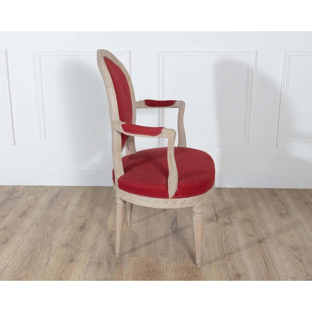 Pair of Swedish Gustavian Armchairs with Original Paint, circa 1820 For Sale - Image 4 of 14