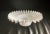 Modern Translucent Studio White Milk Glass Scallopped Edge Bowl For Sale - Image 4 of 4