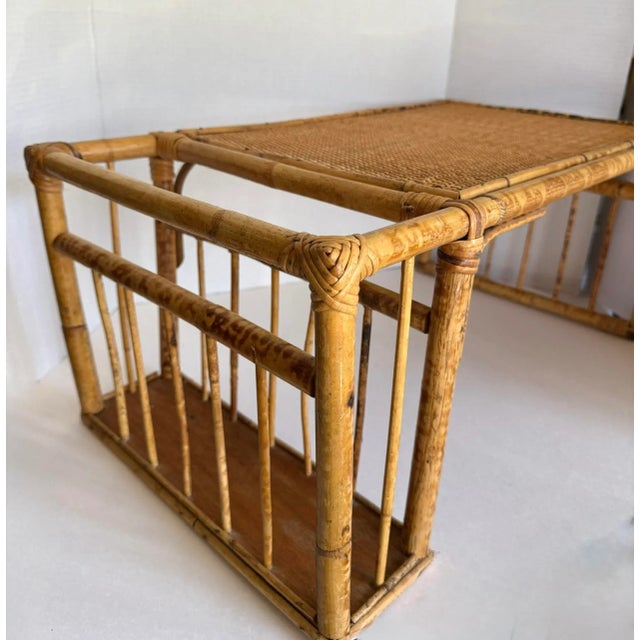 Vintage Bamboo and Rattan Breakfast Bed Tray For Sale - Image 10 of 11