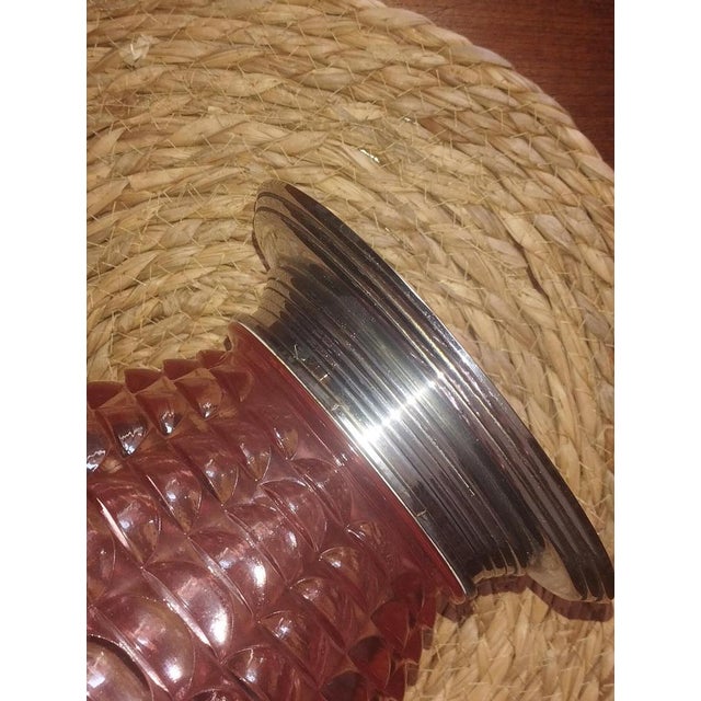 Art Deco Funnel-Shaped Vase in Blown Glass & Chrome Mount, 1920s For Sale - Image 11 of 18