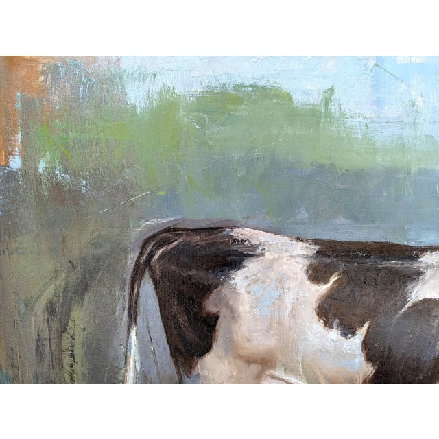2020s Matthew Paoletti "WI. Dairy Cow" Contemporary Naturalistic Rural Animal Painting of a Cow, 2022 For Sale - Image 5 of 11