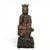 Rustic Asian Polychrome Seated Bodhisattva Sculpture on Lotus Base 23" For Sale - Image 3 of 17