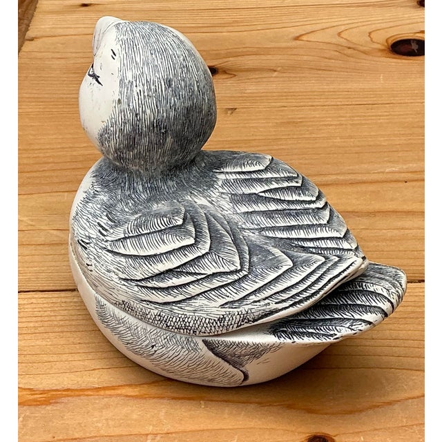 Vintage Hand Painted Puffin Ring Box For Sale - Image 12 of 12