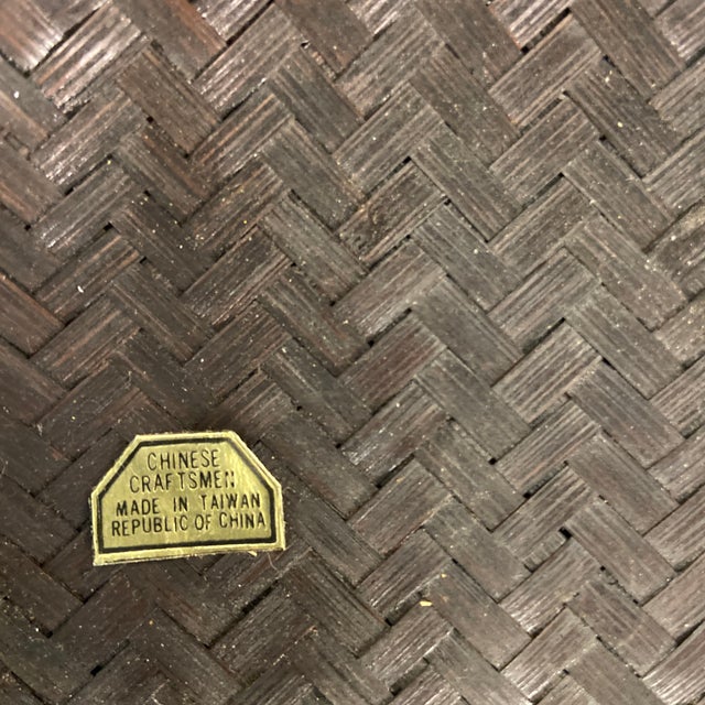 Mid 20th Century Vintage Bug Beetle Bamboo Tiffin Basket – Made in Taiwan For Sale In Boise - Image 6 of 10