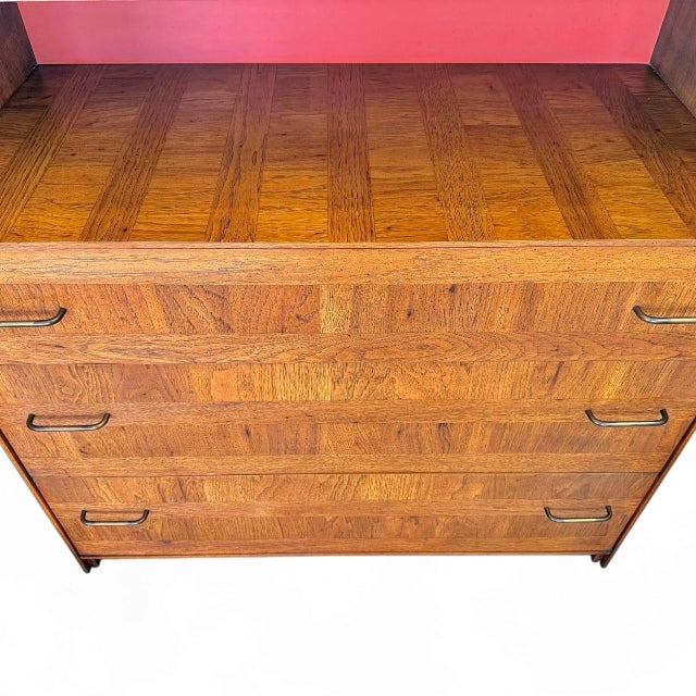 Brown Vintage Fornasetti Style Walnut Cabinet by Lane For Sale - Image 8 of 12