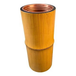 Vintage Bamboo Style Ikebana Vase, Tokyo, 1970s For Sale