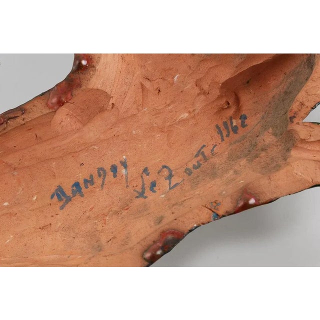 Vintage Ceramic Plaquette of a Colorful Rooster by A. Dandoy, Belgium, 1960s-1970s For Sale - Image 9 of 11