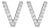 10K White Gold 1/10 Cttw Diamond 'V' Initial Stud Earring For Sale