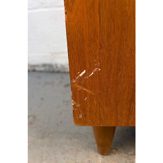 Mid 20th Century Modern Cane and Walnut Nightstand For Sale - Image 9 of 13