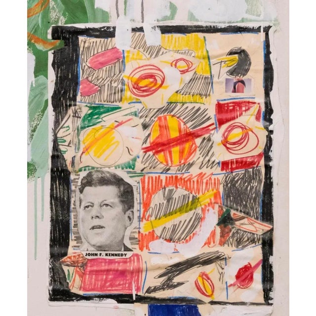 Darrell Wilks 'Never More' Mixed Media Collage 1994. Woodstock For Sale - Image 4 of 11