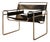 Vintage B3 Wassily Chair in Black Leather by Marcel Breuer for Knoll International, 1980s For Sale