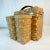 Boho Chic 1980s Vintage Boho Chic Coastal Arts & Crafts Woven Maple Slat Wine Picnic Basket For Sale - Image 3 of 8